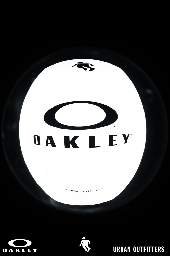 Illuminated Oakley event branding at the Oakley and Urban Outfitters event